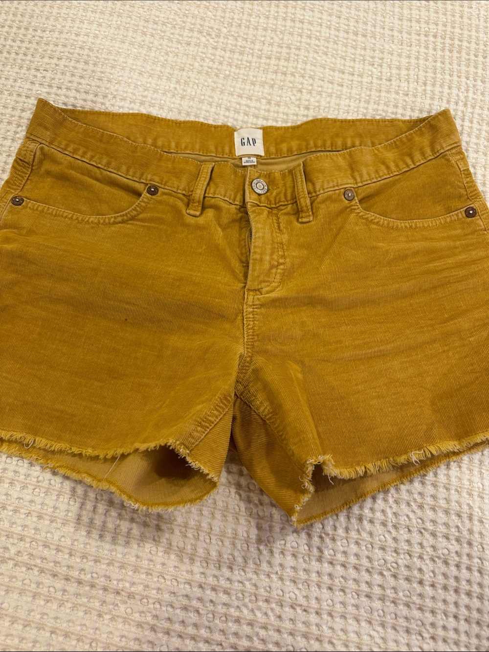 GAP Women’s Mustard Corduroy Cutoff Shorts